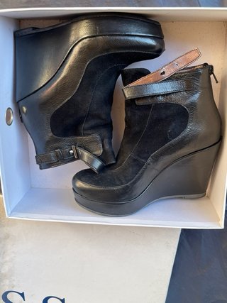 Botas Pretas Salto Plataforma