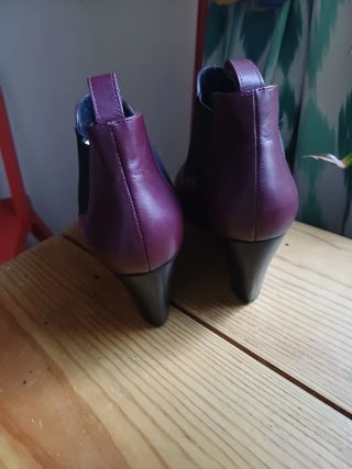 Botines Clergerie granate piel