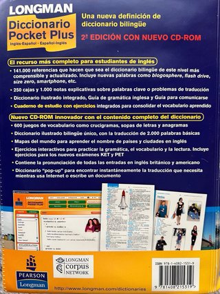 Longman Diccionario Pocket Plus inglés español CD