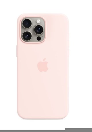 Apple Funda de silicona con MagSafe para el iPhone 15 Pro Max - Rosa claro