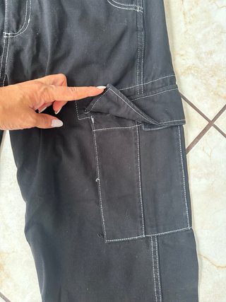 Jeans cargo uomo neri tg.40