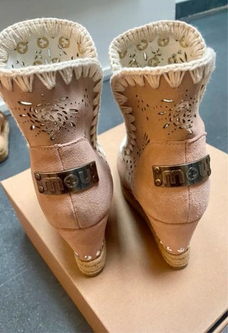 Botas MOU Beige Cuña