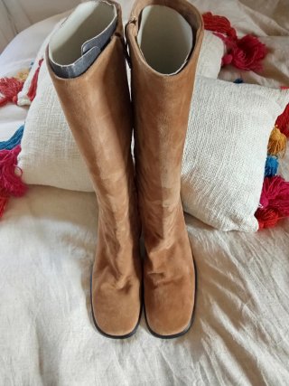 Botas Camel Cuero Talla 37 Huella2000