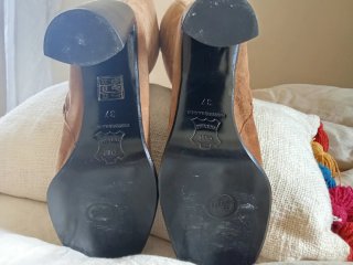 Botas Camel Cuero Talla 37 Huella2000