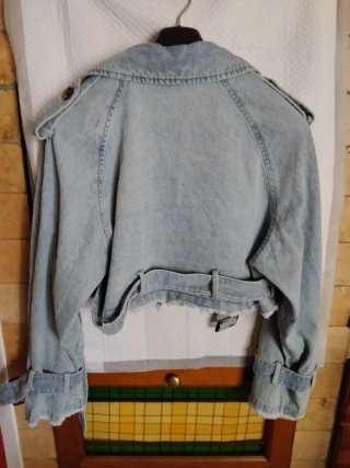 Mini giubbino denim jeans tg L