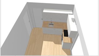 Cocina Integral Blanca y Madera