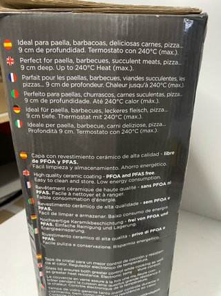 : Paellera Eléctrica Sogo 42cm 1500W Cerámica