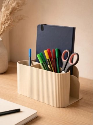 Organizador de escritorio beige