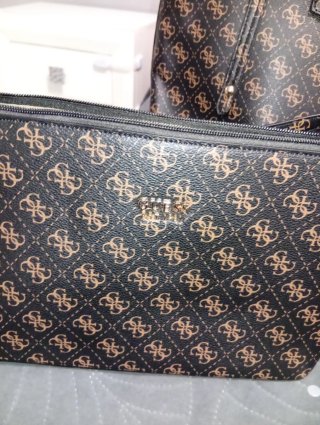 Set de 3 Bolsos Guess Monograma Marrón
