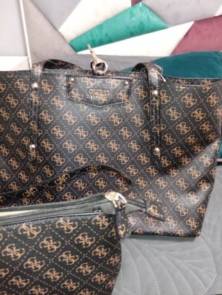 Set de 3 Bolsos Guess Monograma Marrón