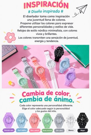 Relojes Minimalistas de Colores