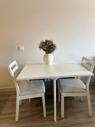 Mesa comedor plegable IKEA blanca