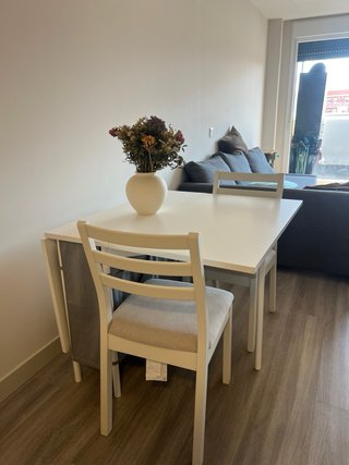 Mesa comedor plegable IKEA blanca