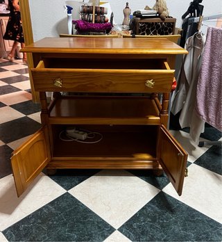Mueble madera cajón y armario