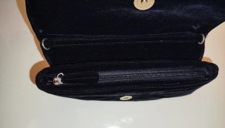 Pochette vintage Byblos Blu in velluto nero
