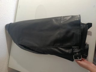 Giubbotto in pelle nero Zara