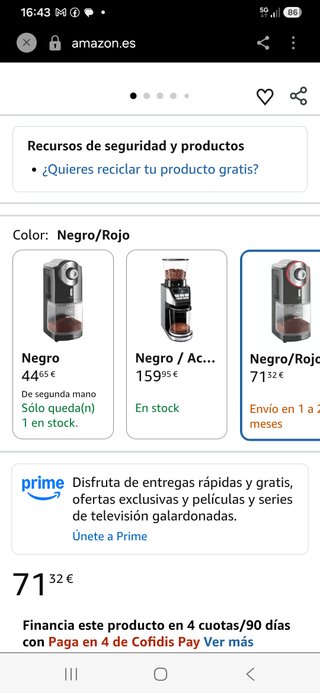 Molinillo de café eléctrico Melitta