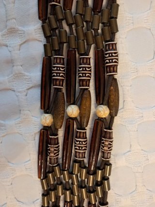 Cintura donna etnica in pelle marrone