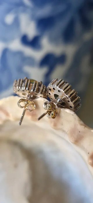Pendientes de opalo de fuego plata