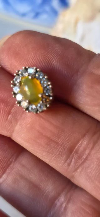 Pendientes de opalo de fuego plata