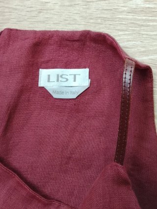 Mini abito lino tg 42 bordeaux