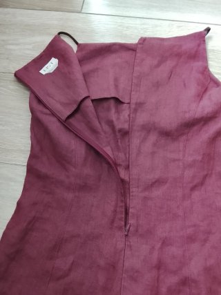 Mini abito lino tg 42 bordeaux