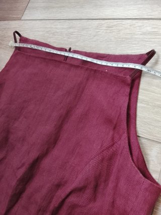 Mini abito lino tg 42 bordeaux
