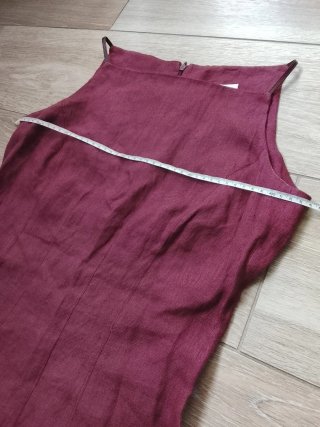 Mini abito lino tg 42 bordeaux