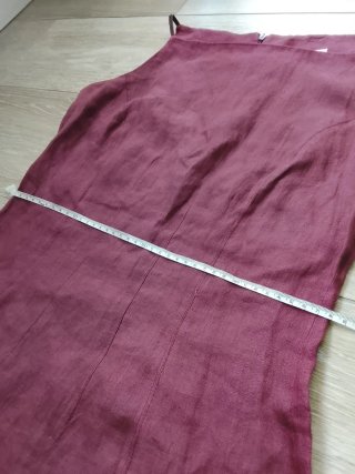 Mini abito lino tg 42 bordeaux