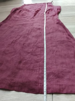 Mini abito lino tg 42 bordeaux