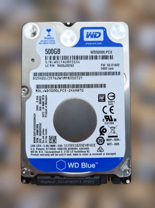 Disco duro WD Blue 500GB 2.5" SATA – WD500