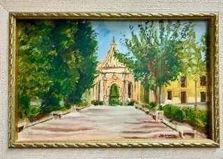 Cuadro al Oleo pintado a mano Caravaca de la Cruz