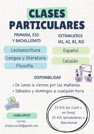 Clases de lengua, lectoescritura y filosofía