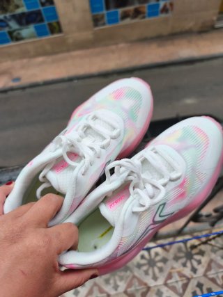 Zapatillas deportivas blancas y rosas T38