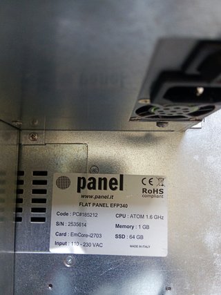 Panel Marchesini EFP340 Industrial PC