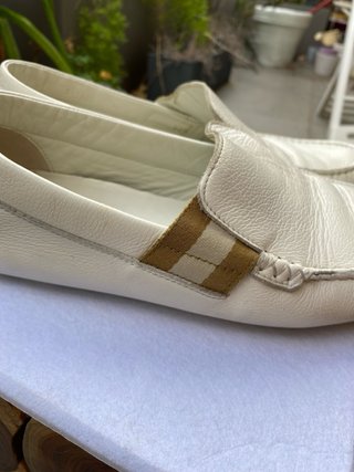 Mocasines Gucci Piel Blanca/Crema