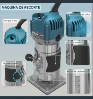Fresadora Eléctrica Estuche 15 Fresas Madera