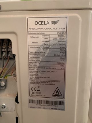 2 Aires Acondicionados Ocelair Inverter