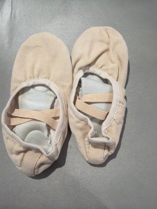 Zapatillas de ballet beige/ rosa talla 30