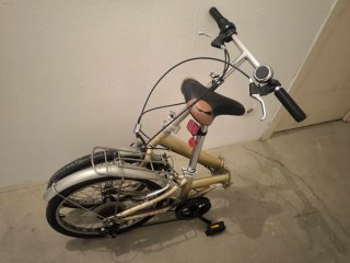 Bicicleta Plegable Dorada