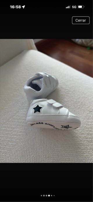 Zapatillas para bebé blancas con estrella n 16