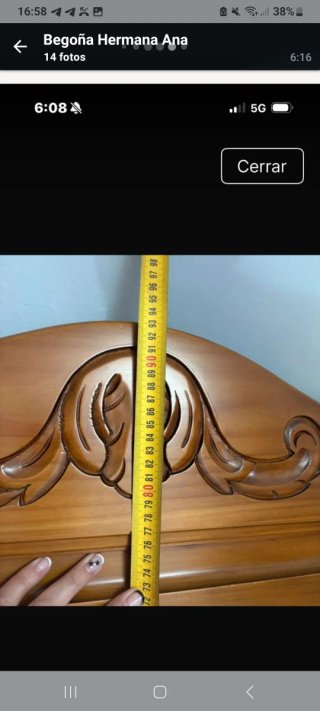 Cabecero de madera de pino 2ud