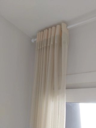 Cortinas beige de tela