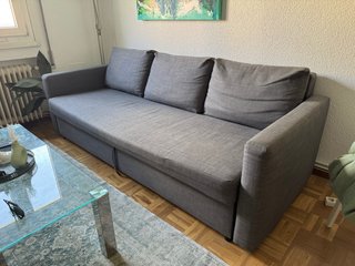 Sofá Cama 4 Plazas Gris Ikea FRIHETEN