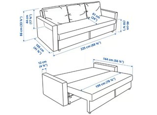 Sofá Cama 4 Plazas Gris Ikea FRIHETEN