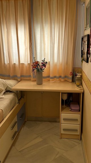 Cama+escritorio anclado. Buen estado