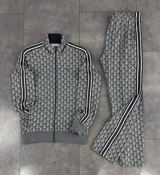 Tuta Lacoste uomo grigia fantasia