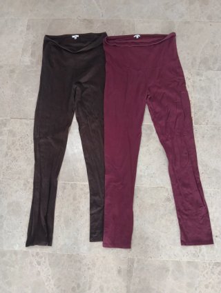 Lote 2 leggings premamá talla M Alia