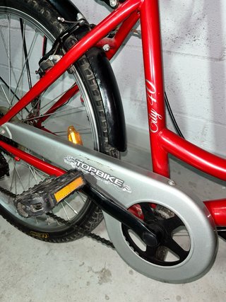 Bicicleta de paseo roja para mujer Topbike City 40