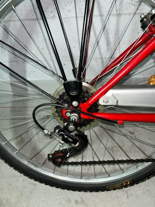 Bicicleta de paseo roja para mujer Topbike City 40